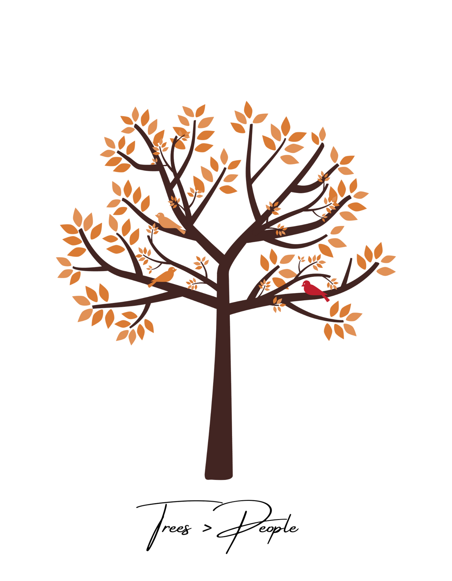 Stainless Steel Water Bottle: Trees > People "LIMITED EDITION - FALL"