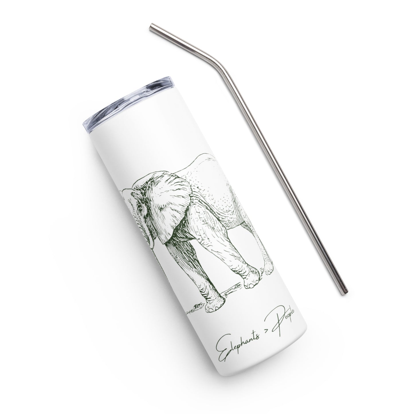 Stainless Steel Tumbler: Elephants > People