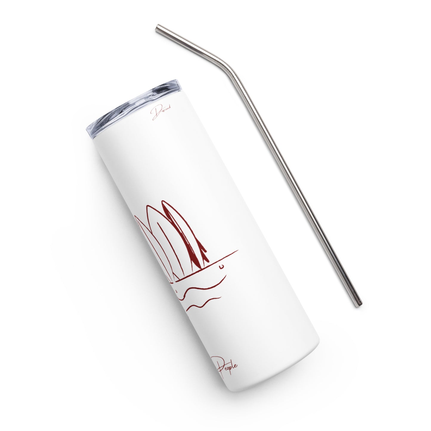 Stainless Steel Tumbler: Sunsets > People "Gone Surfin'"