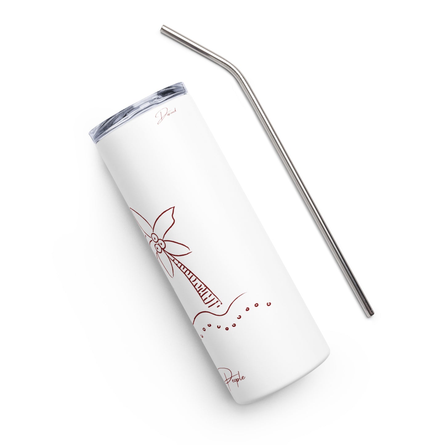 Stainless Steel Tumbler: Sunsets > People "Beach Please"